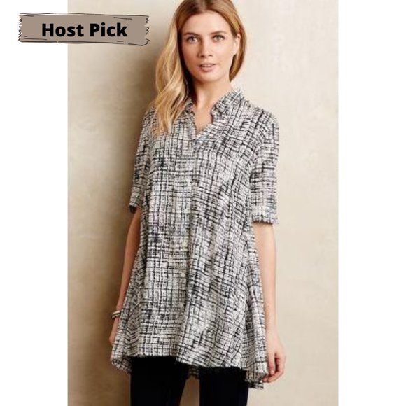 Anthropologie Tops - 11•1•TYLHO Women's Adanne Button Down Tunic Sz MP
